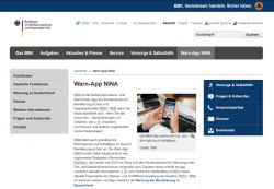 Screenshot der Homepage des BBK