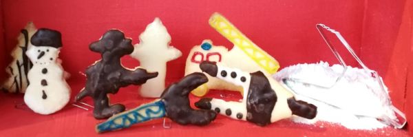 Feuerwehr-Plätzchen und -Ausstechförmchen.