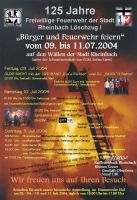Plakat zur 125-Jahrfeier des Löschzug Rheinbach
