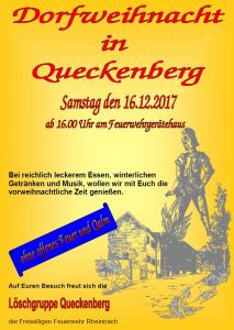 Plakat zum Feuerwehrfest in Oberdrees 2017