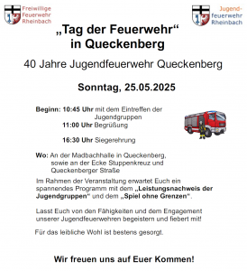 Plakat zum Tag der Feuerwehr
