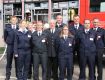 Acht ehrenamtliche Feuerwehrkräfte aus dem Rhein-Sieg-Kreis und der Bundesstadt Bonn mit Präsident und Vizepräsident des Deutschen Feuerwehrverbandes.