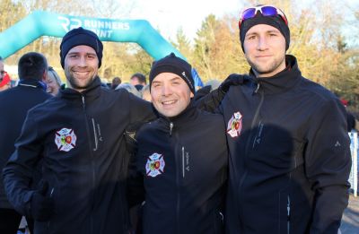 Teilnehmer der Löschgruppe Wormersdorf beim Silvesterlauf