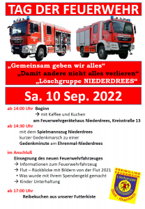 Plakat zur Kirmes in Hilberath 2022